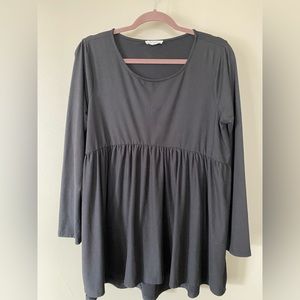 Zenana black long sleeved empire wasted shirt